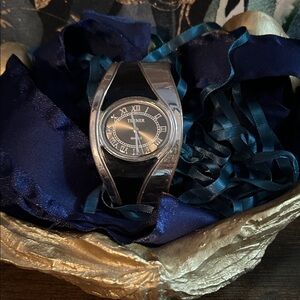 Bijoux Terner Silver and Black Women's Watch